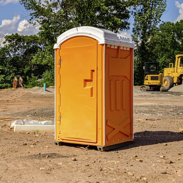 how often are the porta potties cleaned and serviced during a rental period in Petersburg